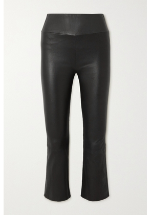 SPRWMN - Cropped Leather Leggings - Black - x small,small,medium,large