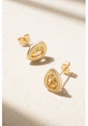 Alison Lou - Madison 14-karat Gold, Citrine And Enamel Earrings - Yellow - One size