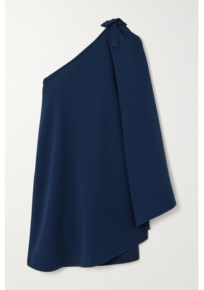 BERNADETTE - Benedicte One-shoulder Bow-embellished Stretch-crepe Mini Dress - Blue - FR34,FR36,FR38,FR40,FR42,FR44