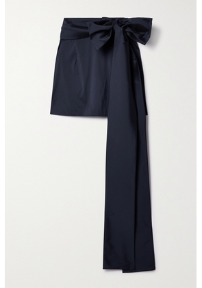 BERNADETTE - Bernard Bow-detailed Taffeta Mini Skirt - Blue - FR34,FR36,FR38,FR40,FR42,FR44