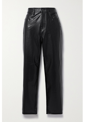 Veronica Beard - Joey Cropped Vegan Leather Straight-leg Pants - Black - 23,24,25,26,27,28,29,30,31,32