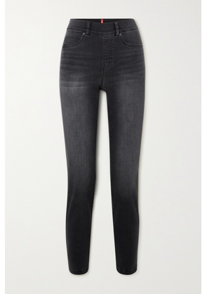 Spanx - Ankle Cropped High-rise Straight-leg Jeans - Black - XS,S,M,L,XL,2XL,3XL
