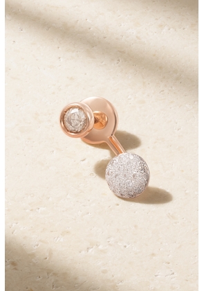 Pomellato - Sabbia Rhodium-plated 18-karat Rose Gold Diamond Single Earrring - One size