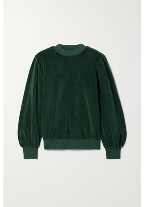 Suzie Kondi - Perissa Cotton-blend Velour Sweatshirt - Green - x small,small,medium,large,x large