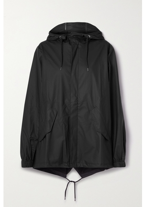 Rains - Hooded Coated-shell Jacket - Black - x small,small,medium,large,x large