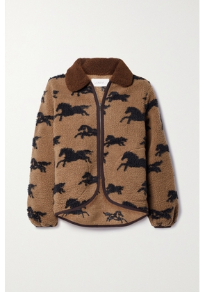 The Great - The Pasture Printed Fleece Jacket - Brown - 0,1,2,3