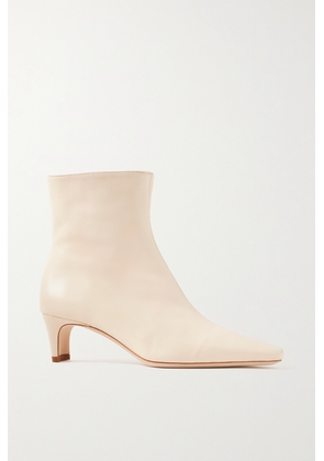 STAUD - Wally Leather Ankle Boots - Cream - IT35,IT36,IT36.5,IT37,IT37.5,IT38,IT38.5,IT39,IT39.5,IT40,IT40.5,IT41,IT42