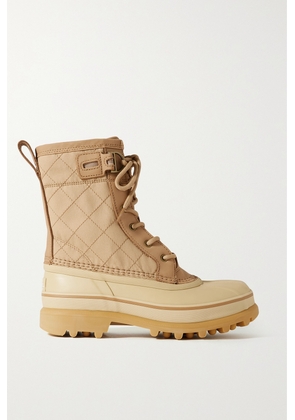 Sorel - Caribou Royal Waterproof Leather-trimmed Canvas And Rubber Ankle Boots - Neutrals - US5,US6,US6.5,US7,US7.5,US8,US8.5,US9,US9.5,US10,US10.5,US11,US12