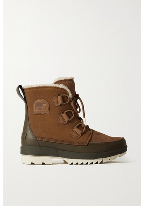 Sorel - Torino Ii Leather, Suede And Canvas Ankle Boots - Brown - US5,US5.5,US6,US6.5,US7,US7.5,US8,US8.5,US9,US9.5,US10,US10.5,US11,US12