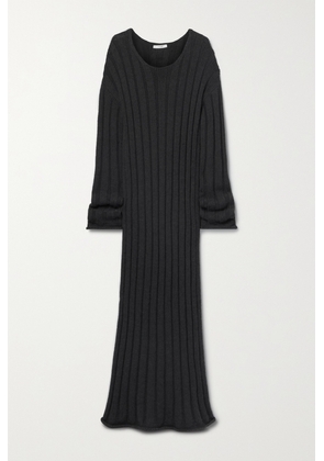 The Row - Danielas Ribbed Wool-blend Maxi Dress - Gray - x small,small,medium,large,x large