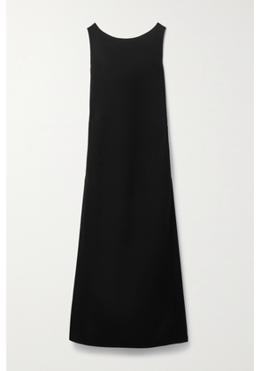 The Row - Rhea Draped Wool-blend Crepe Gown - Black - x small,small,medium,large,x large