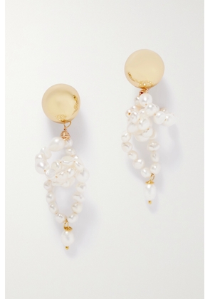 PEARL OCTOPUSS.Y - Gold-plated Pearl Earrings - White - One size