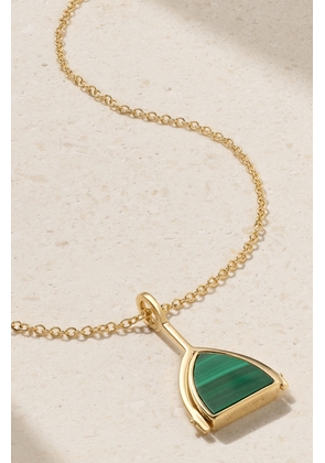 Mateo - Flip 14-karat Gold, Malachite And Diamond Necklace - One size