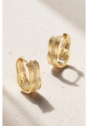 Almasika - Berceau Petite 18-karat Gold Diamond Hoop Earrings - One size
