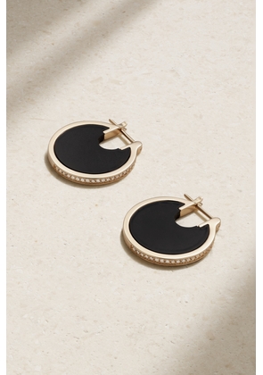 By Pariah - + Net Sustain Lenticular 14-karat Recycled Gold, Onyx And Laboratory-grown Diamond Earrings - Black - One size