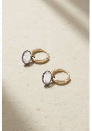 By Pariah - + Net Sustain Orbit 14-karat Recycled Gold, Rhodium And Topaz Hoop Earrings - White - One size