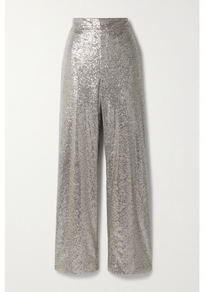 Ralph Lauren Collection - Welles Sequined Tulle Wide-leg Pants - Silver - US0,US2,US4,US6,US8,US10,US12
