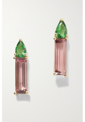 Loren Stewart - + Net Sustain Chandelle 14-karat Recycled Gold, Tourmaline And Tsavorite Earrings - Pink - One size