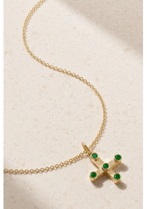 Ileana Makri - Stepping Stone 18-karat Gold Emerald Necklace - One size