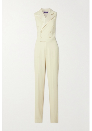 Ralph Lauren Collection - Leonie Satin-trimmed Crepe Jumpsuit - White - US0,US2,US4,US6,US8,US10,US12
