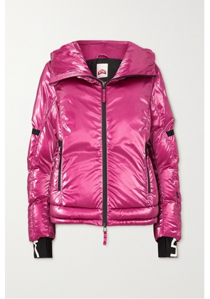 JETSET - Joanna Hooded Quilted Padded Metallic Ski Jacket - Pink - 0,1,2,3,4,5