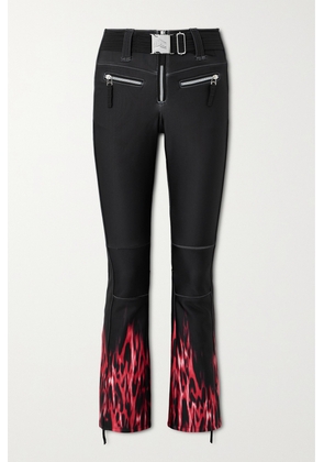 JETSET - Tiby Belted Printed Bootcut Ski Pants - Black - 0,1,2,3,4,5