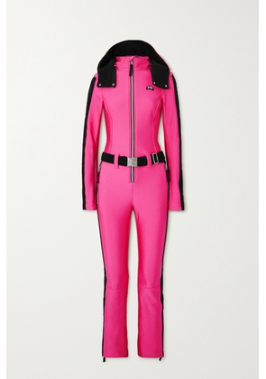 JETSET - Magic Ghoster Belted Hooded Striped Ski Suit - Pink - 0,1,2,3,4,5