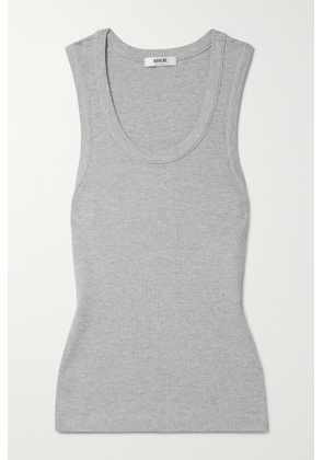 AGOLDE - Poppy Ribbed Stretch Organic Cotton And Tencel Lyocell-blend Jersey Tank - Gray - x small,small,medium,large,x large