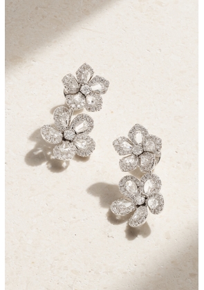 David Morris - Miss Daisy 18-karat White Gold Diamond Earrings - One size