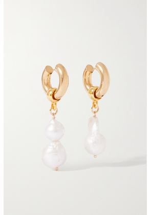 Martha Calvo - Gold-plated Pearl Hoop Earrings - One size