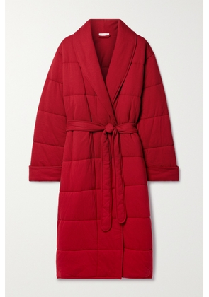 Skin - Sevan Quilted Cotton Robe - Red - 0,1,2,3,4,5