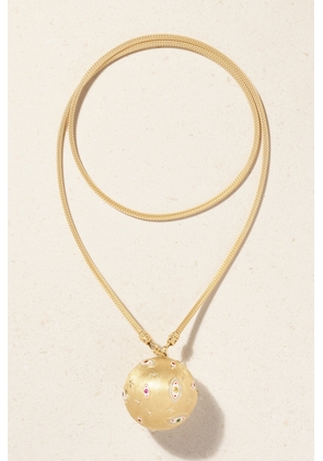 Marie Lichtenberg - Eye Xl Orb 18-karat Gold, Diamond And Sapphire Necklace - One size