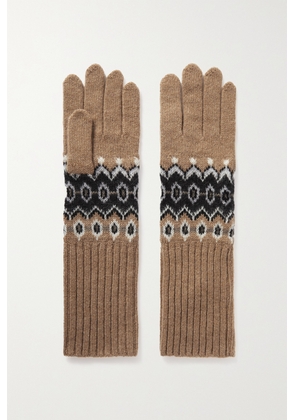 KHAITE - Vail Fair Isle Cashmere Gloves - Multi - One size