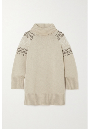 We Norwegians - Setesdal Merino Wool And Cashmere-blend Turtleneck Sweater - Neutrals - x small,small,medium,large