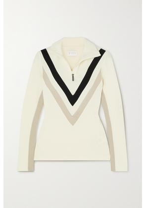 We Norwegians - Voss Striped Merino Wool-blend Piqué Sweater - White - x small,small,medium,large,x large