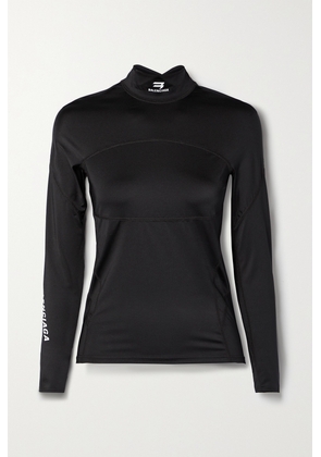 Balenciaga - Printed Satin-jersey Top - Black - FR34,FR36,FR38,FR40