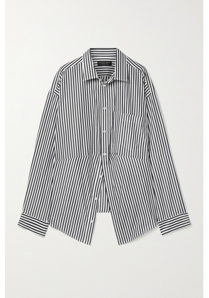 Balenciaga - Swing Oversized Striped Cotton-blend Poplin Shirt - Black - FR34,FR36,FR38,FR40