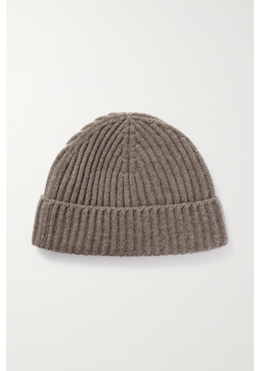 Arch4 - Alpine Ribbed Cashmere Beanie - Brown - S,M