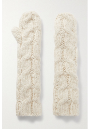 Gabriela Hearst - Scarlett Cable-knit Cashmere Mittens - Ivory - One size