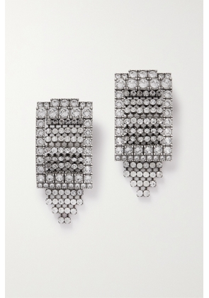 Balenciaga - Club Crystal-embellished Silver-tone Earrings - One size