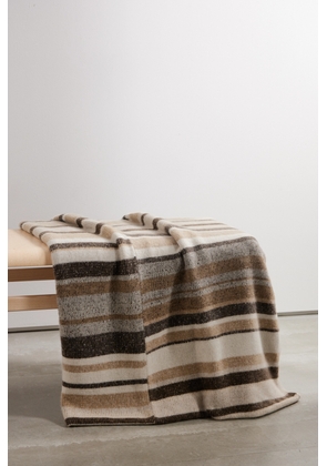 The Elder Statesman - Striped Cashmere Blanket - Neutrals - One size