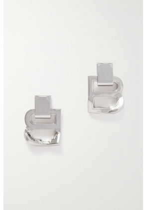Balenciaga - Hourglass Crash Silver-tone Earrings - One size