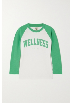 Sporty & Rich - Wellness Ivy Printed Cotton-jersey T-shirt - White - x small,small,medium,large,x large