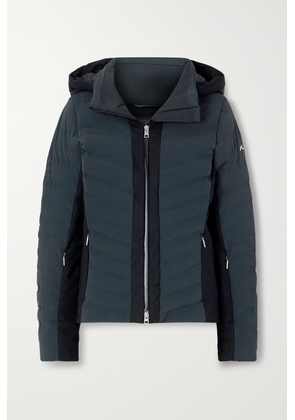 KJUS - Cabox Hooded Two-tone Merino Wool-blend And Quilted Shell Jacket - Blue - FR36,FR38,FR40,FR42