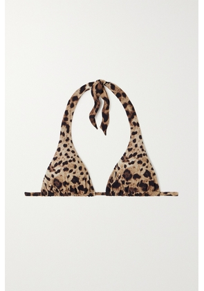 Dolce & Gabbana - Leopard-print Halterneck Bikini Top - Animal print - 1,2,3,4,5