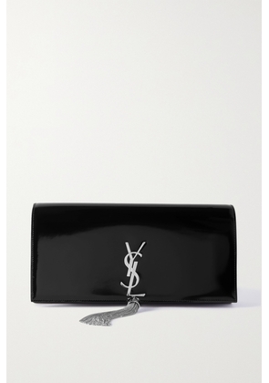 SAINT LAURENT - Kate Glossed-leather Clutch - Black - One size