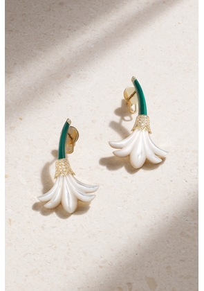 L’Atelier Nawbar - Big Flower 18-karat Gold Multi-stone Earrings - One size