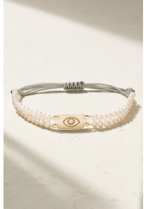 Diane Kordas - Double Strand 18-karat Rose Gold, Cord, Pearl And Diamond Bracelet - One size