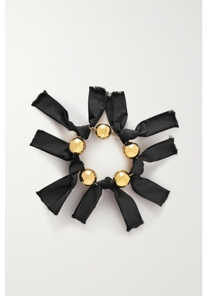 Jacquemus - Gold-tone And Taffeta Bracelet - Black - One size