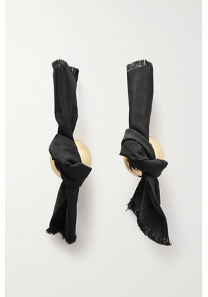 Jacquemus - Gold-tone And Taffeta Earrings - Black - One size
